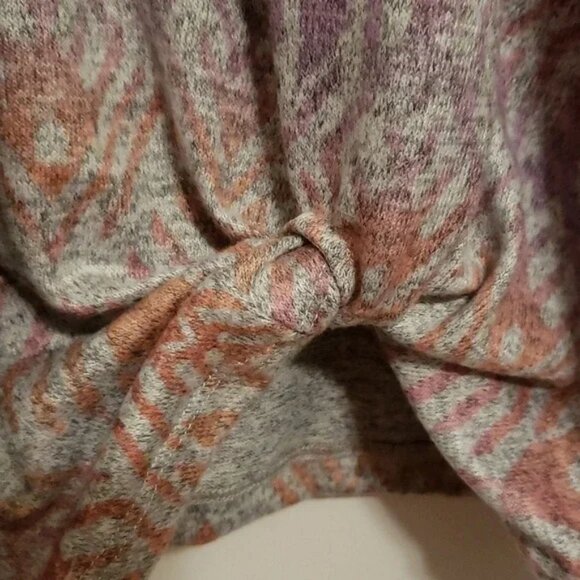 Cozy Ombre Print Top with Knot Detail 3X Women Plus CJ Banks - Picture 4 of 12